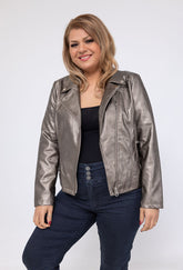Faux Læder Jakke Metallic